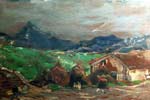 Alexis Gritchenko, The Pyrenees. Oil, 1952